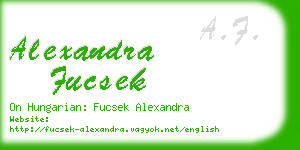 alexandra fucsek business card